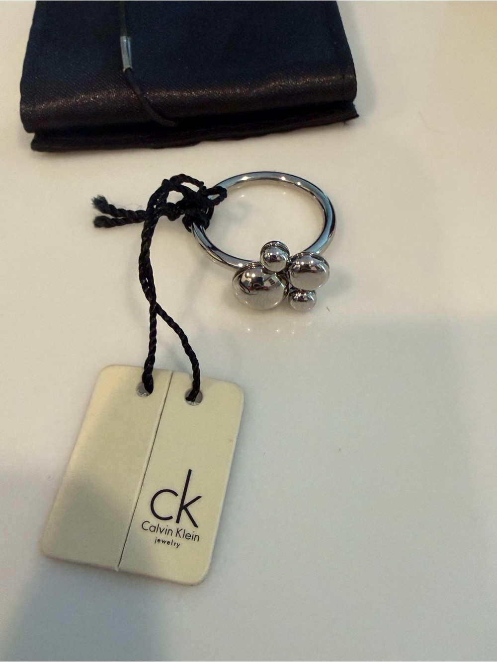 Calvin Klein Silver Spinning Fidgit Ring